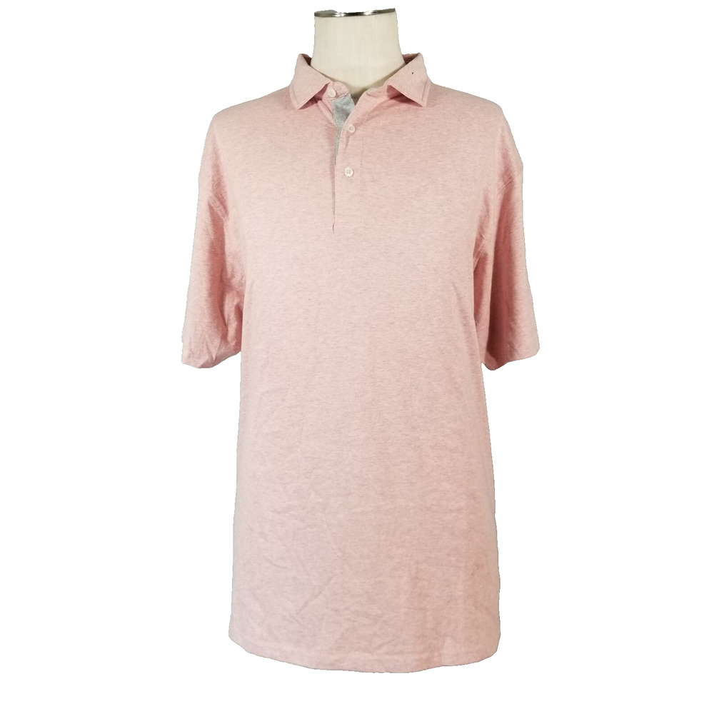 Fish Hippie‎ polo shirt men's 2xl xxl pink Heather short sleeve Flex stretch